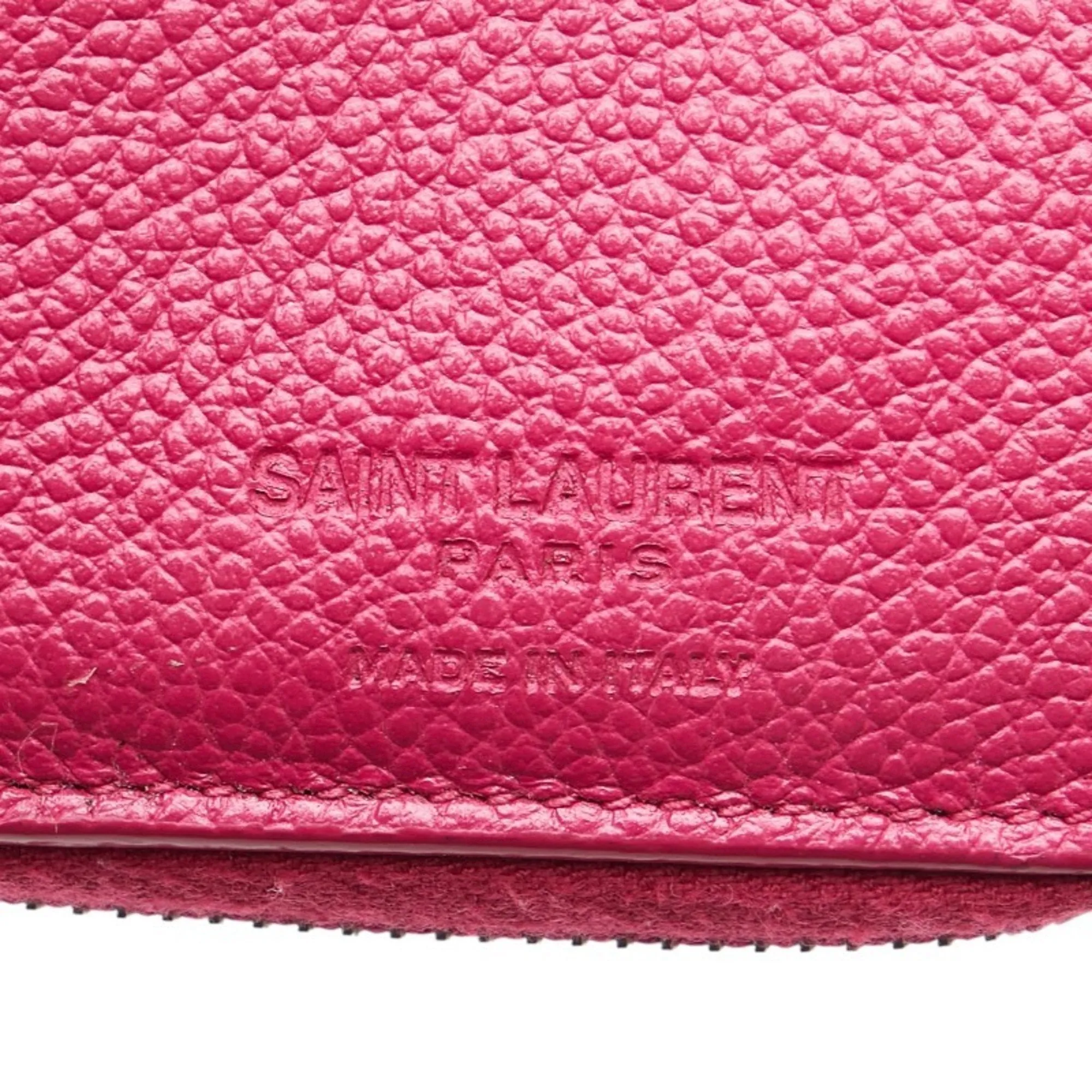 Saint Laurent Pink Leather Accessories