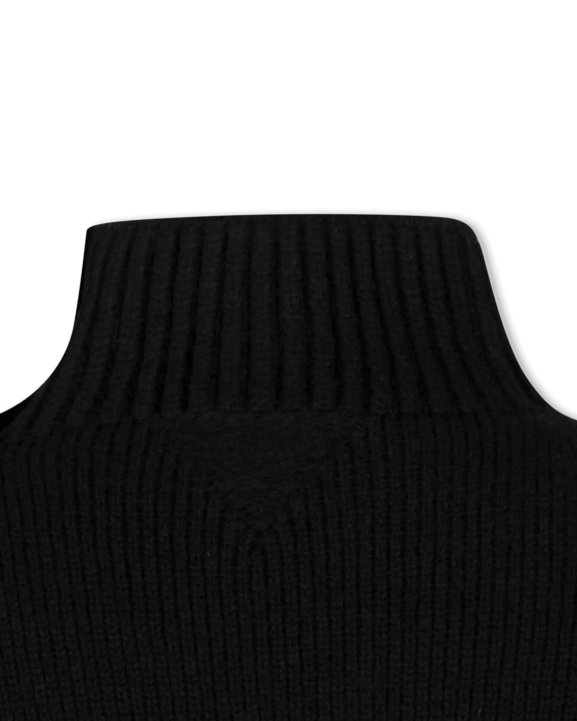 Shetland Double Face Turtleneck Puffed Sleeve Sweater
