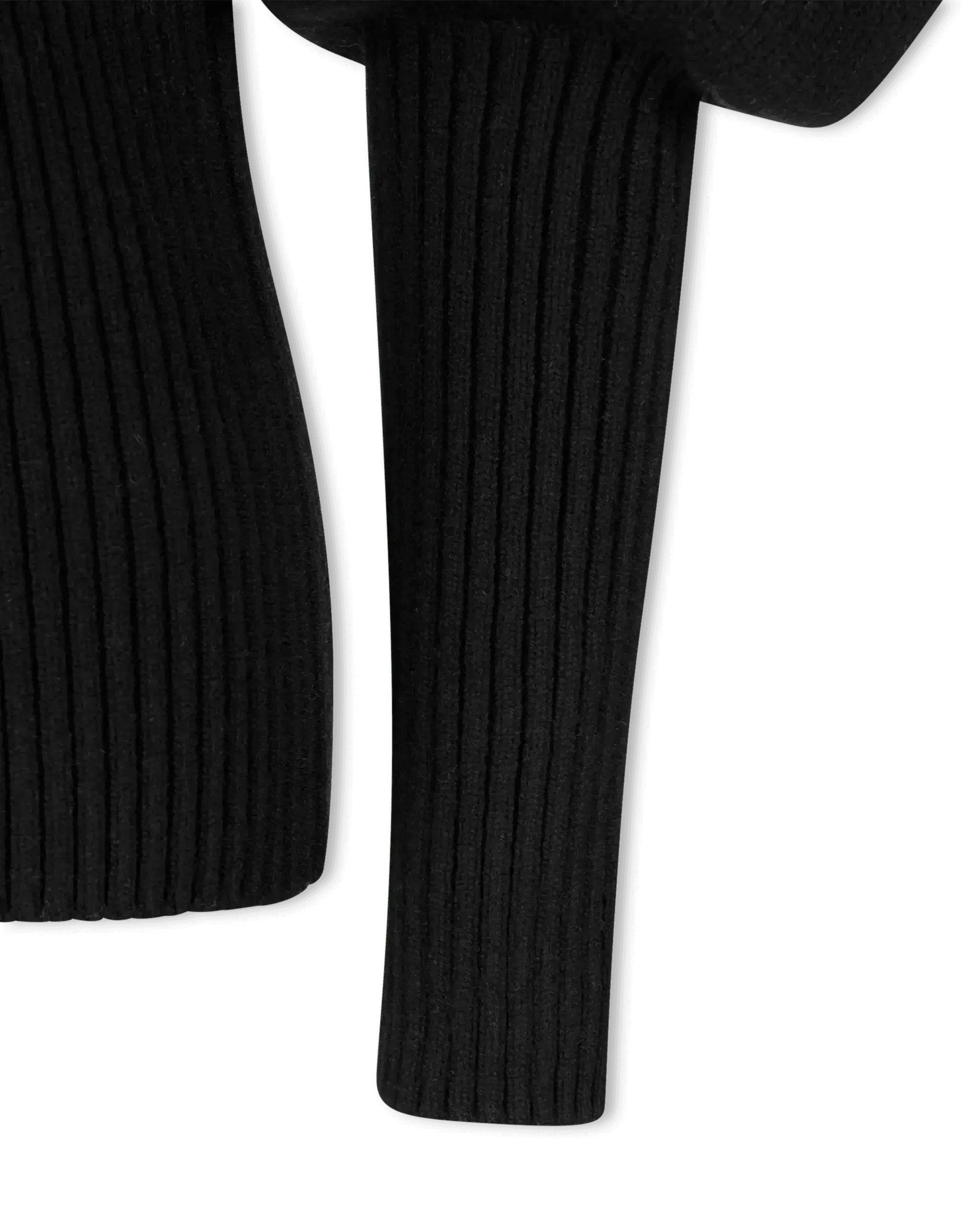Shetland Double Face Turtleneck Puffed Sleeve Sweater