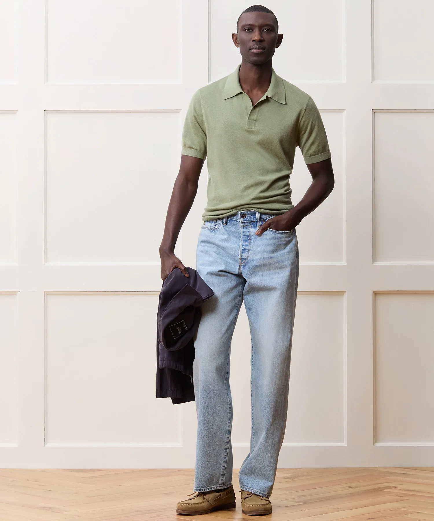 Silk-Cashmere Sweater Polo
