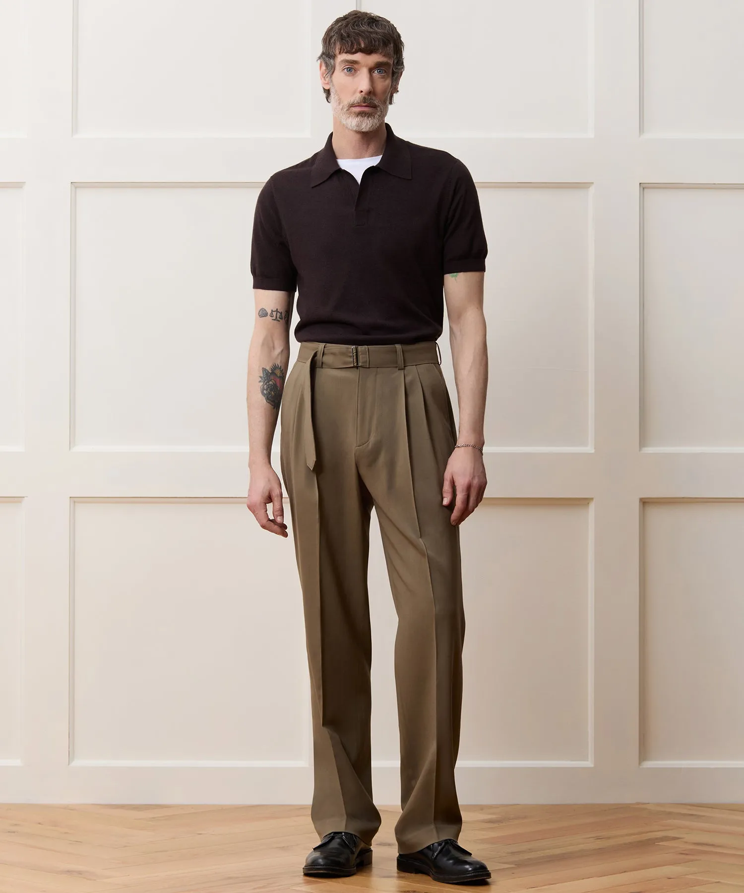 Silk-Cashmere Sweater Polo
