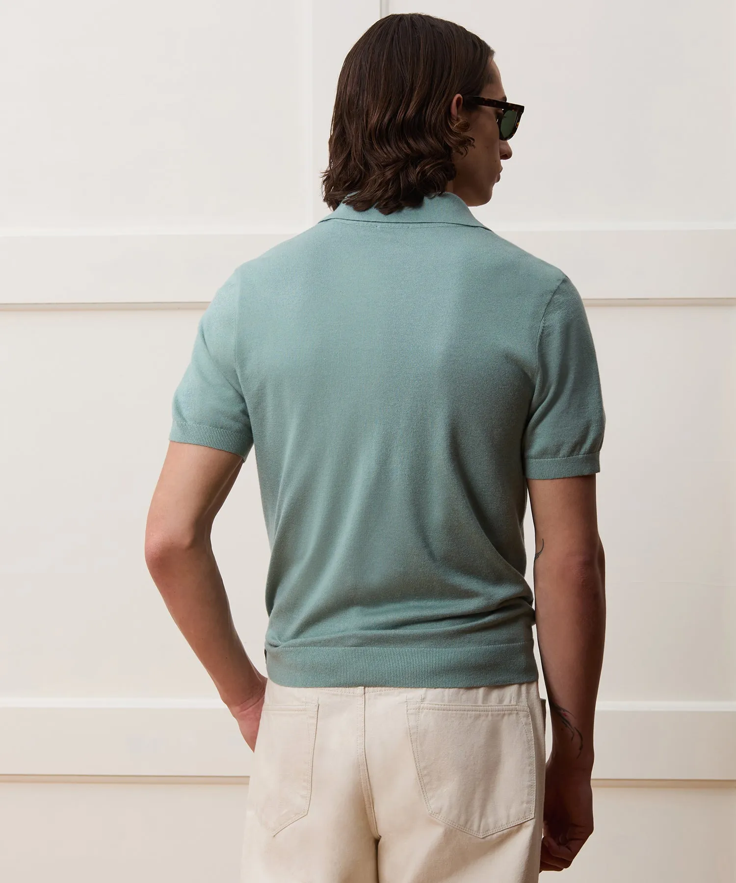 Silk-Cashmere Sweater Polo
