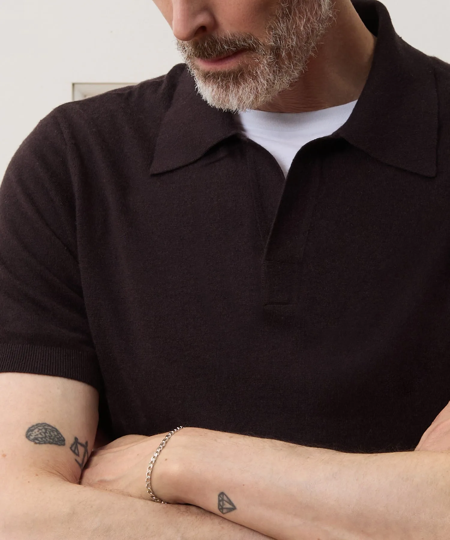 Silk-Cashmere Sweater Polo