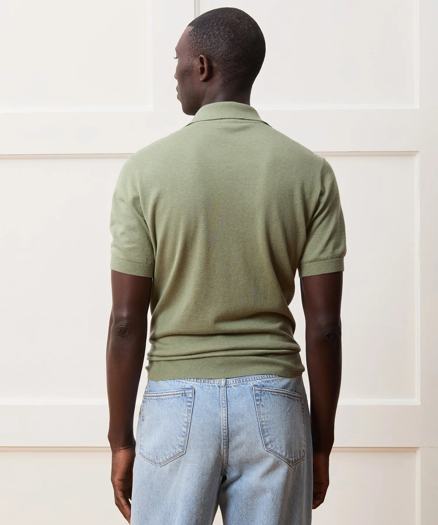 Silk-Cashmere Sweater Polo