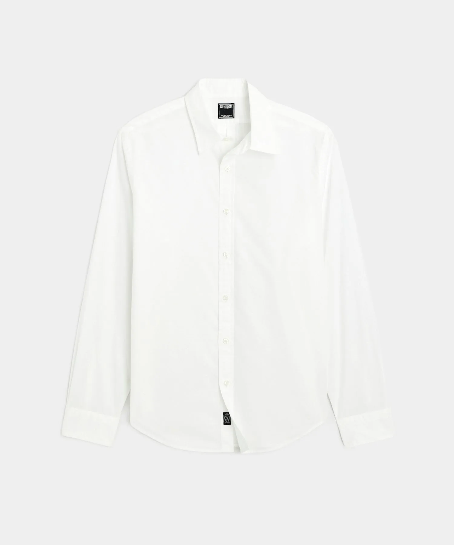 Slim Fit Cotton Poplin Point Collar Shirt