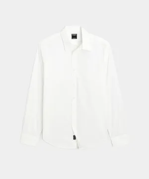 Slim Fit Cotton Poplin Point Collar Shirt